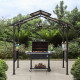 Cenador para barbacoa Aspe 244x152cm en acero termolacado negro - Sunjoy