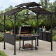 Cenador para barbacoa Aspe 244x152cm en acero termolacado negro - Sunjoy