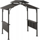 Cenador para barbacoa Aspe 244x152cm en acero termolacado negro - Sunjoy