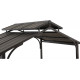 Cenador para barbacoa Aspe 244x152cm en acero termolacado negro - Sunjoy