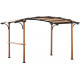 Pérgola Skuta 406x259cm de acero termolacado con aspecto de madera y poliéster - Sunjoy