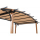 Pérgola Skuta 406x259cm de acero termolacado con aspecto de madera y poliéster - Sunjoy