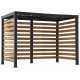 Pérgola Marao 313x191cm de madera maciza y acero termolacado negro - Sunjoy