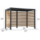 Pérgola Marao 313x191cm de madera maciza y acero termolacado negro - Sunjoy
