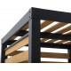 Pérgola Marao 313x191cm de madera maciza y acero termolacado negro - Sunjoy