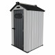 Caseta de jardín de resina cepillada DOCKER 1,24m² claraboya + suelo - Jobu