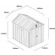 Caseta de jardín de resina cepillada DOCKER 4,1m² claraboya + piso - Jobu