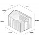 Caseta de jardín de resina cepillada DOCKER 6,7m² claraboya + piso - Jobu