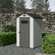 Caseta de jardín de resina cepillada DOCKER 1,24m² claraboya + suelo - Jobu