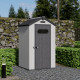 Caseta de jardín de resina cepillada DOCKER 1,24m² claraboya + suelo - Jobu