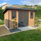 Caseta de jardín de madera compuesta de 28 mm, aspecto madera, 12 m² PREMIUM, una pendiente - Woodlife Garden