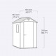 Caseta de jardin con aspecto madera gris 2,3m² Darwin 46 + piso - Keter