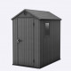 Caseta de jardin con aspecto madera gris 2,3m² Darwin 46 + piso - Keter