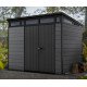 Caseta de jardín de resina - gris 6m² Cortina 97 - suelo - Keter