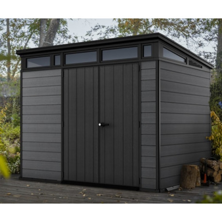 Caseta de jardín de resina - gris 6m² Cortina 97 - suelo - Keter