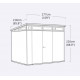 Caseta de jardín de resina - gris 6m² Cortina 97 - suelo - Keter