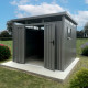 Caseta de jardín de acero galvanizado Kosto 8,64m² + kit de anclaje - X-Metal