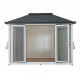 Caseta de jardín Riga 353x269cm de acero con aislamiento de 40 mm - Sunjoy