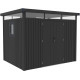 Caseta de jardín en acero galvanizado Kosto gris oscuro 6,76m² + kit de anclaje - X-Métal
