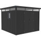 Caseta de jardín Kosto de acero galvanizado gris oscuro 8,64m² + kit de anclaje - X-Métal