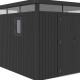 Caseta de jardín Kosto de acero galvanizado gris oscuro 8,64m² + kit de anclaje - X-Métal
