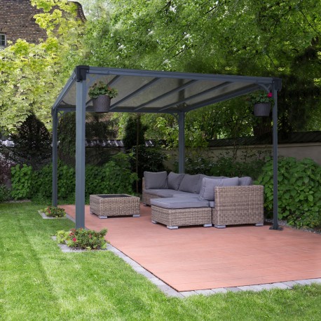Pérgola de aluminio y policarbonato 309x309cm Milano ™ 3000 - Palram