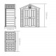 Caseta de jardín SunLife de polietileno de alta densidad 2,75m² + suelo - Jôbu