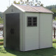 Caseta de jardín HDPE SunLife beige 4,97m² + suelo - Jôbu