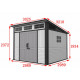 Caseta de jardín Sunlife HDPE beige 9m² + suelo - Jôbu