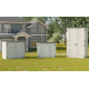 Armario de jardín SunLife en Polietileno de Alta Densidad beige 40mm - H.202cm - Jôbu