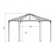 Pérgola Monaco ™ de Aluminio y Policarbonato 450x390cm - Palram