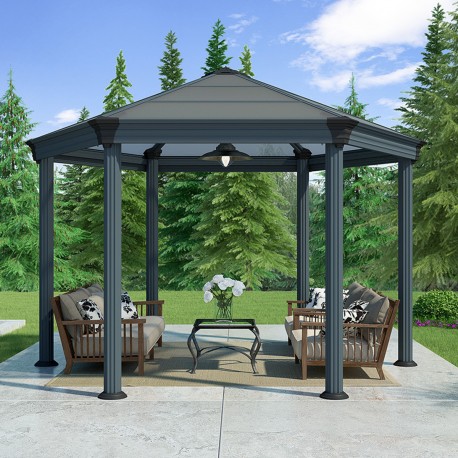 Pérgola de aluminio y policarbonato 359x414,5cm Roma ™ - Palram