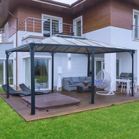 Pérgola aluminio y policarbonato 492x359cm Martinique 5000 Palram