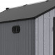 Caseta de jardín de resina cepillada DOCKER 14m² claraboya + piso - Jobu
