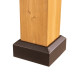 Cenador de jardín Rapi 273x273cm de madera maciza, acero y policarbonato marrón - Sunjoy