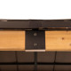 Cenador de jardín Rapi 273x273cm de madera maciza, acero y policarbonato marrón - Sunjoy