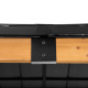 Cenador de jardín Rapi 273x273cm de madera maciza, acero y policarbonato antracita - Sunjoy