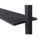 Cenador para barbacoa Linas 244x152cm de acero termolacado negro y techo de tela gris - Sunjoy