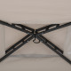 Cenador para barbacoa Linas 244x152cm de acero termolacado negro y techo de tela gris - Sunjoy