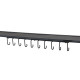Cenador para barbacoa Linas 244x152cm de acero termolacado negro y techo de tela gris - Sunjoy