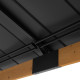 Cenador de jardín Kaps 330x330cm en madera maciza y acero antracita - Sunjoy