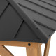 Cenador de jardín Kaps 330x330cm en madera maciza y acero antracita - Sunjoy