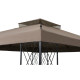 Cenador de jardín Aneto 300x360cm de acero con recubrimiento en polvo marrón y poliéster - Sunjoy