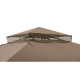 Cenador de jardín Aneto 300x360cm de acero con recubrimiento en polvo marrón y poliéster - Sunjoy