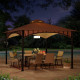 Cenador de jardín Lauro 340x340cm en acero efecto madera y poliéster - Sunjoy