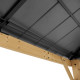 Cenador de jardín Bruri 335x393 cm en madera maciza, acero y policarbonato marrón - Sunjoy