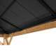 Cenador de jardín Ernir 393x452cm en madera maciza, acero y policarbonato antracita - Sunjoy