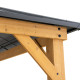 Cenador de jardín Rimo 390x450cm de madera maciza y techo de acero antracita - Sunjoy