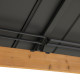 Cenador de jardín Rimo 390x450cm de madera maciza y techo de acero antracita - Sunjoy