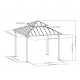 Cenador de jardín Pasu 300x300cm de acero termolacado antracita - Sunjoy